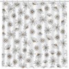MEHOFOND Daisy Shower Curtain Cute Floral Shower Curtain for Bathroom