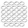 100 Pack Small Keyring Rings Hoops, 20mm /0.79 Inch Silver