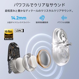 Edifier Open Ear Fully Wireless Earphones, High Resolution Audio Headphones, 40 Hours Playtime, IP55 Dustproof and Waterproof Bluetooth 5.4 with Lightweight Earhooks for Running and Workouts - Black