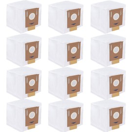 T8 Dust bags for Ecovacs Deebot Ozmo T8/ T8+/ T8 AIVI/ N8 Pro Plus/ N8 Pro/ DX93/ DDX96 Vacuum Cleaner - Fit for Yeedi K781+ Vacuum Bags/ 2.5L Auto-Empty Station Garbage Collection - 12 Pack