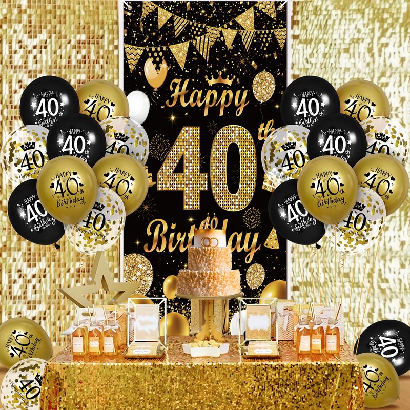 RUMIA 40th Birthday Party Balloons