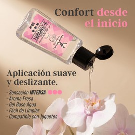 Gel De Estimulación Sensorial Femenino Symphony of Pleasure Yaakunaj LoveShop Base de Agua Transparente Comestible Sabor Fresa Hipoalergénico 30ml