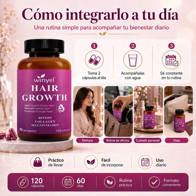 Biotina Con Colágeno Para Cabello Uñas Y Piel 120 Cápsulas