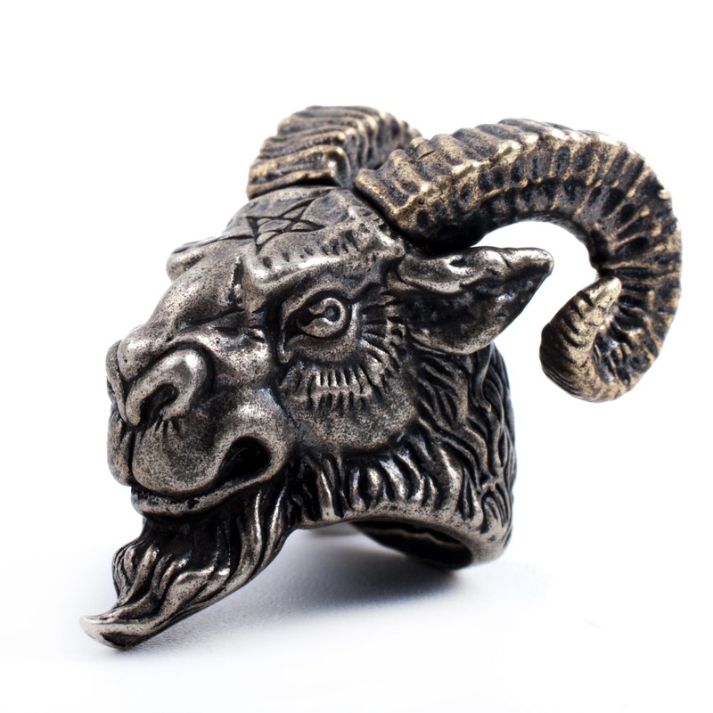 FLAMEDUKE Sheep Head Paracord Bead, Copper, 0.92x0.85x0.78 in, Handcrafted for