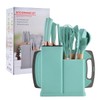 19 Pieces Kitchen Utensils and Knife Set with Block, Inldued