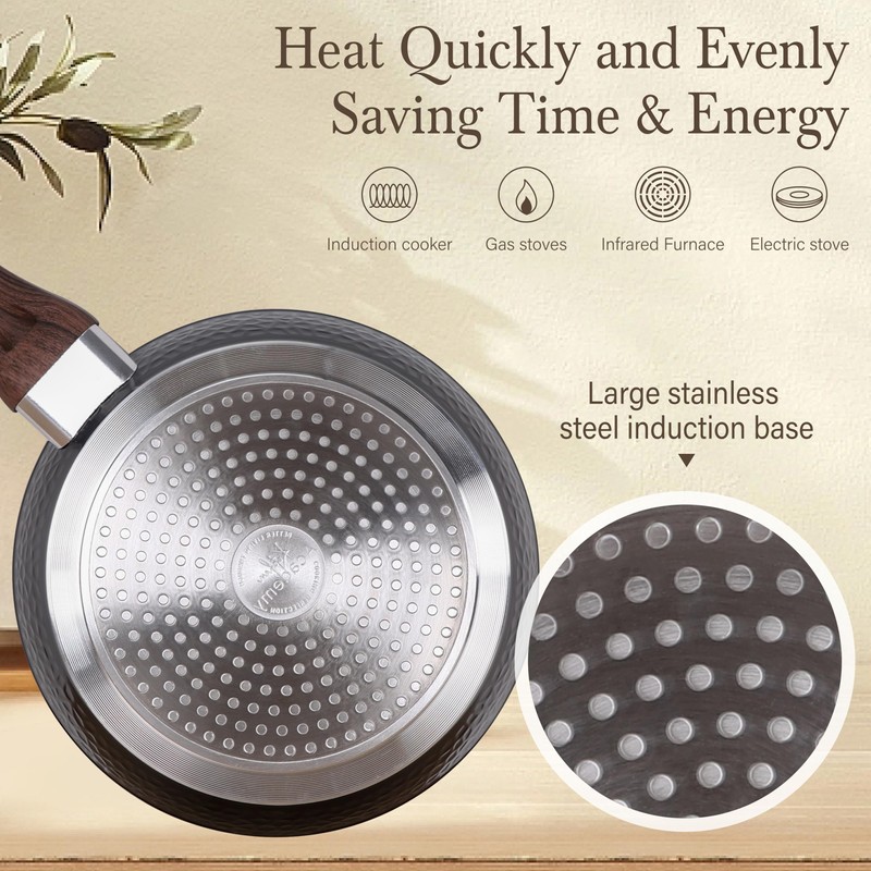 Kitchen Academy Induction Pots and Pans Set Non Stick -