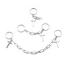 Aimimier 3Pcs Punk Cross Knuckle Ring with Chain Tassel Paperclip