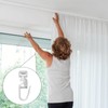 SSKHE Practical Curtain Hooks Plastic White Curtain Track Sliders Folding