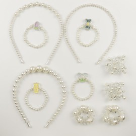 Hoshisea 11 Stücke Haarschmuck aus Perlen, Braut Stirnband Kristall Haarschmuck, für Bräute, Brautjungfern, Blumenmädche