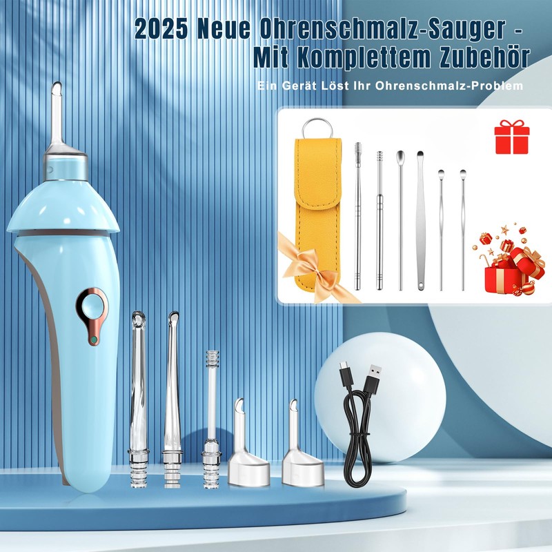 Robofun 2025 Novelty Earwax Sucker, Painless, Effective Earwax Remover