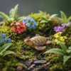 Ssmmam 2Pcs Miniature Sea Turtle Figurines for Fairy Garden, Fish