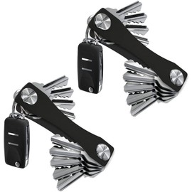 Organizador de Llaves Compacto, 2 Piezas Llaveros para Hombre y Mujer Práctico Bolsillo Organizador, Llavero Ligero, Titular de Clave Tamaño de Bolsillo Plegable Hasta 16 Llaves