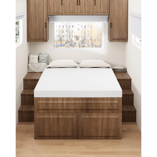 Zenzy RV Twin Extra Long Mattress, 4” Memory Foam Mattress