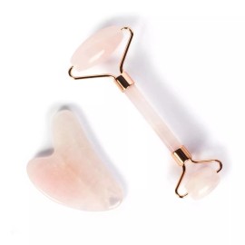 Beauty Secrets Kit Para Masaje Linfático Facial Rodillo Y Piedra Beauty S.