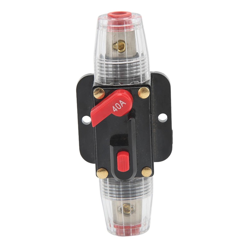 Circuit Breaker Audio Fuse Inline Holder Manual Reset 12V‑48V for