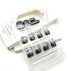 Halloween Press on Nails Short Square 3D Fake Nails Black