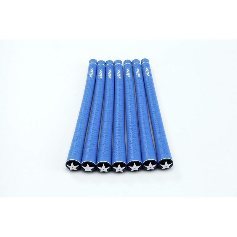 elitegrips Y360SH Golf Grips, Set of 7, Marine Blue, Backline