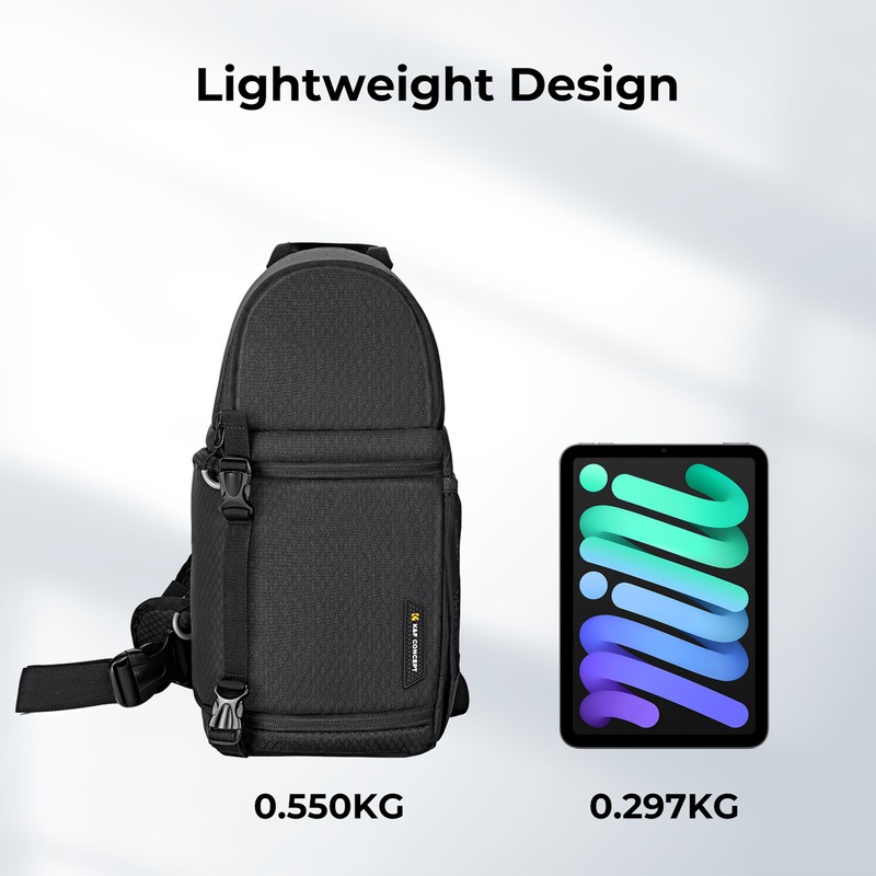 K&F CONCEPT Camera Sling Bag Shockproof Camera Bag 10L Capacity