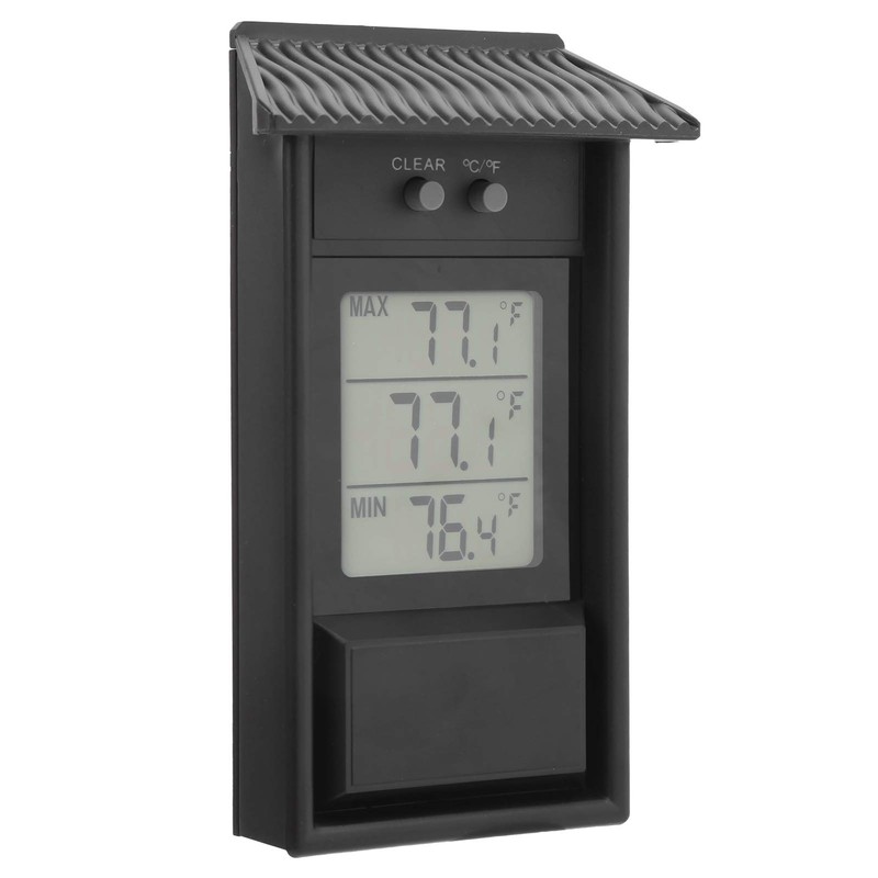 Digital Max Min Greenhouse Thermometer, Outdoor Waterproof Temperature Meter, Digital
