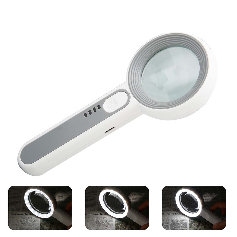 Magnifying Glass with Light 12 LED 5X Handheld 3 Brightness