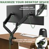 UPGRAVITY Dual Monitor Mount, Dual Monitor Desk Mount for Two