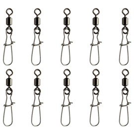 Spro Rolling Swivel with Fast Lock Snap - 10 Swivels, Size / Load Capacity: Size 8 / 11 kg