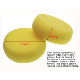 Penta Angel Round Sponges 6pcs 3inch Yellow Painting Sponges Synthetic Artist Sponges Watercolors Sponges for Art & Craft Pottery Clay Cleaning Ceramics Wall (Round Painting Sponges)