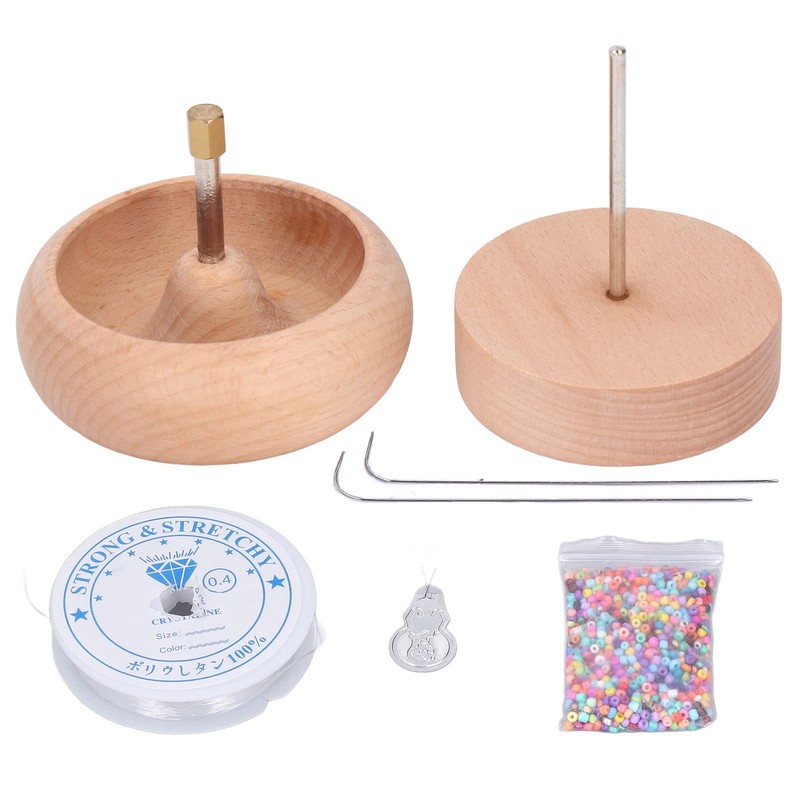 10 cm Wooden Beads Spinner Jewellery Making Bead Holder with