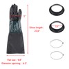 CHADWICK 1 Pair Sandblasting Cabinet Gloves 23.6",Blast Protection, with 2