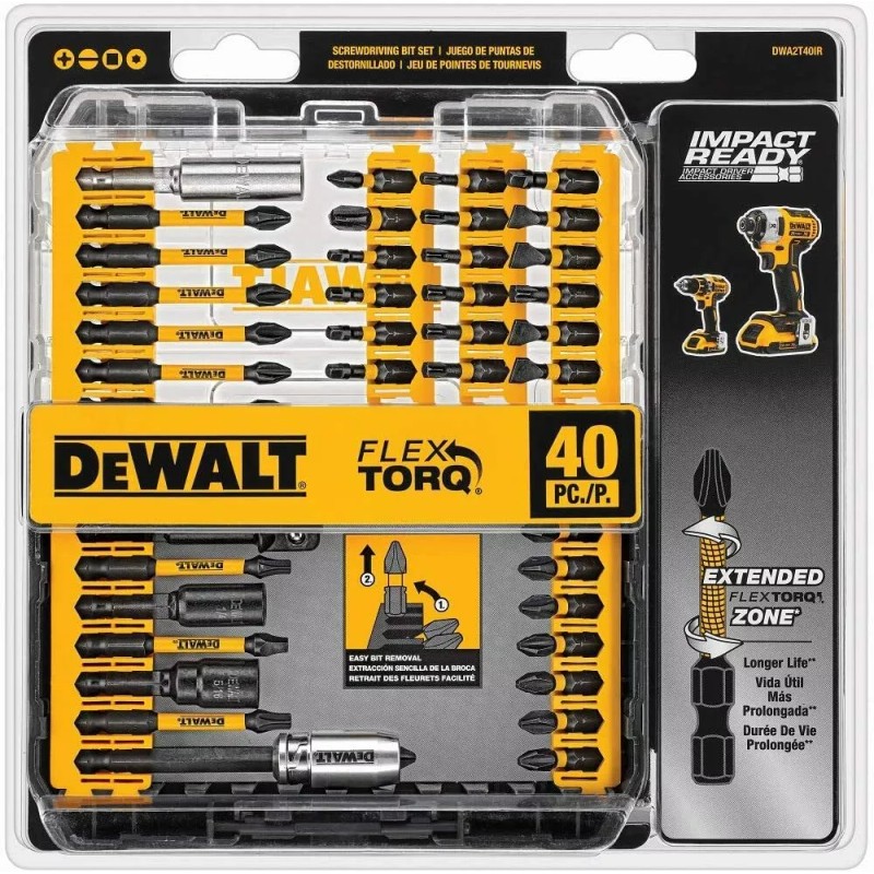 DEWALT DWA2T40IR IMPACT READY FlexTorq Screw Driving Set, 40-Piece