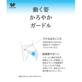 Wacoal GHK300 Women's Girdle, Long Length, Supports Hip Joints, Smooth Leg Movement, Cotton Blend Material (Body Fabric), Moderate Support for Your Stomach, PO