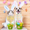 Easter Dog Bandana, 2 Pack Adjustable Holiday Party Pets Rabbit