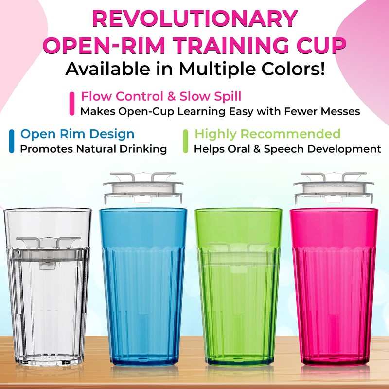 Reflo Smart Cup Bundle (Green 2-Pack) Baby-Led Weaning Montessori Cup