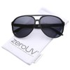 zeroUV - Retro Large Plastic Aviator Sunglasses with Polarized Lens