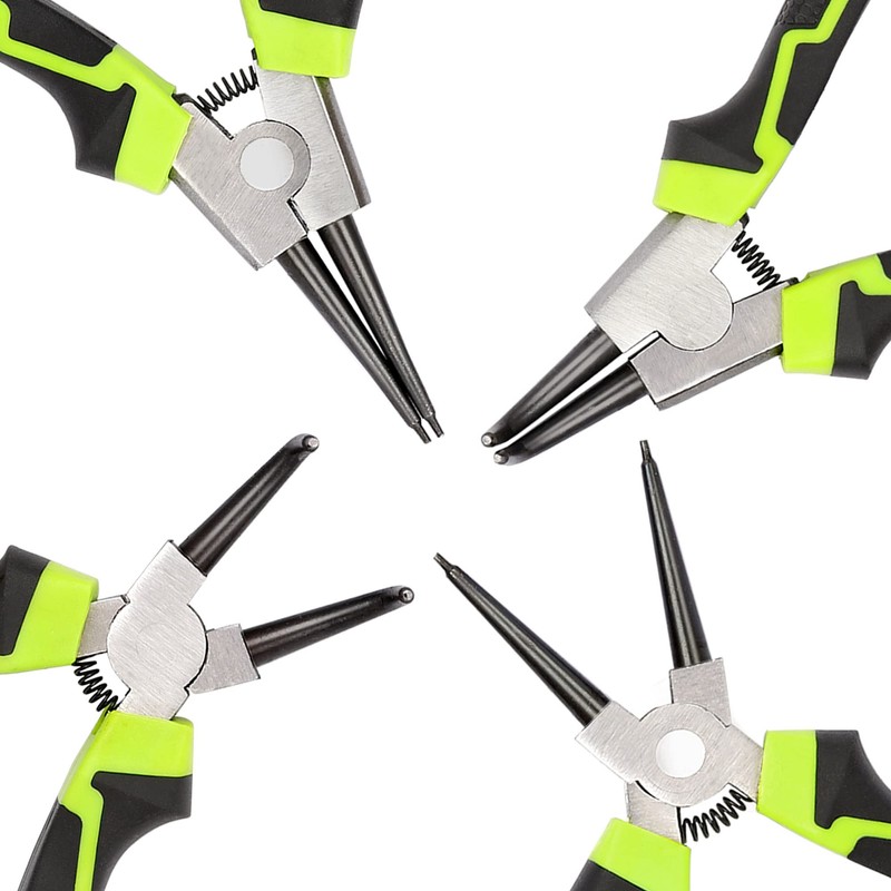 FASTPRO 4-Piece 7-inch Snap Ring Pliers Set, Internal/External Circlip Pliers