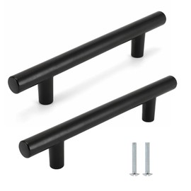 strrng 2 Pieces Black Cupboard Handles,Black Kitchen Handles,Used for Wardrobe,Kitchen Handle