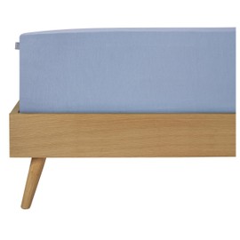 Schiesser Edeljersey Fitted Sheet Jessi 100% Combed Cotton from Sustainable Production for Mattresses 140 x 200 cm to 160 x 200 cm Mattress Height up to 22 cm Light Blue