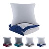 BaSaTex Microfibre Seersucker Bed Linen and Pillowcase Plain Reversible Duvet