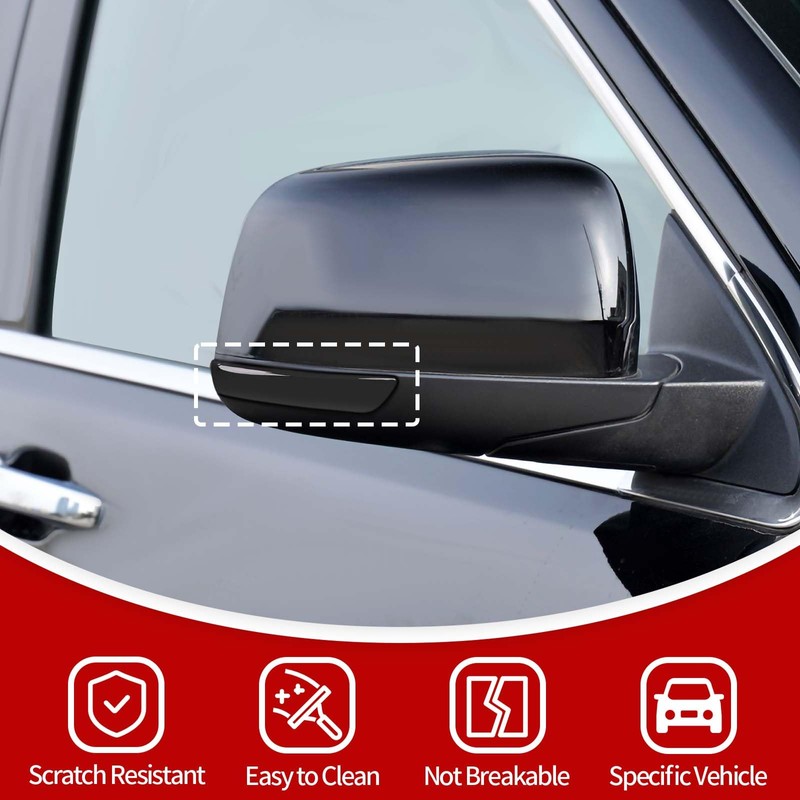 JeCar Side Mirror Turn Signal Light Trim Covers Smoked Blinker