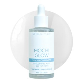 NOTHING FITS BUT Mochi Glow 20% Niacinamide Serum for Face, Pore Tightening & Brightening Skin Serum with Hyaluronic Acid & Glutathione for Dark Spots & Fine Lines, Korean Skincare (50ml/1.7fl.oz.)