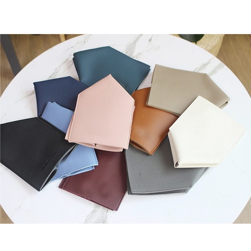 1 x White Tissue Box Holder Square PU Leather Tissue