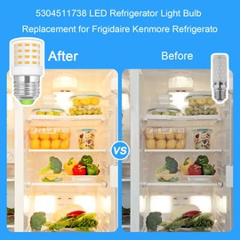 E26 LED Refrigerator Light Bulb 3.5W, AC100-265V Warm White 3000K 40W Equivalent,5304511738 Light Bulb Refrigerator Kei D34L Bulb 700LM Compatible with frig.idaire Refrigerator Light Bulb,2 Packs