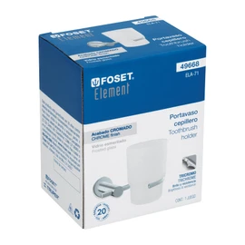 Foset Element ELA-71, Portavaso cepillero con vaso, acabado cromo