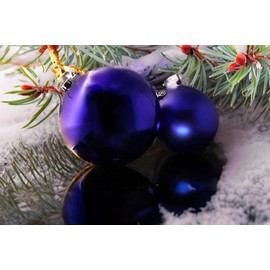 Juego de 2 adornos, color azul mate, colgante gigante de 6 pulgadas (SPN Decor)