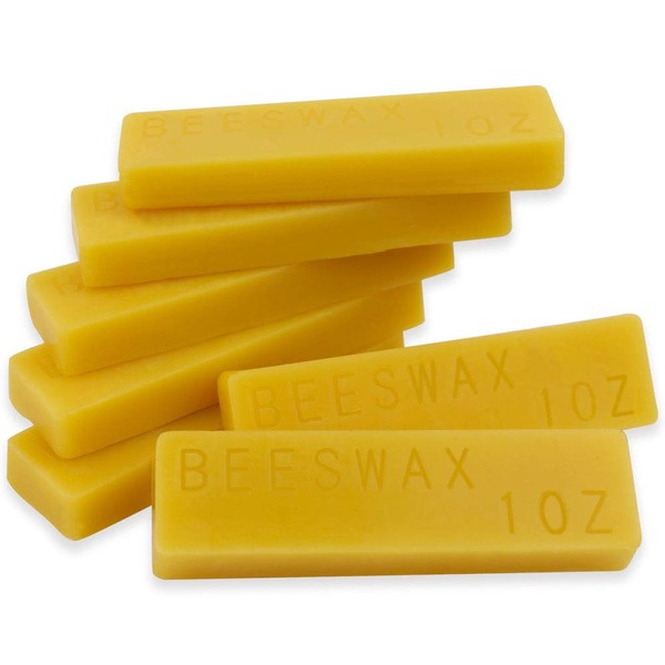 EricX Light Beeswax Bars 7oz,1oz for Each Beeswax Bars,Pack of 7,Cosmetic Grade