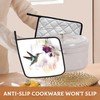 2 Pack Groovy Hummingbird Flowers Pot Holders for Kitchen Heat