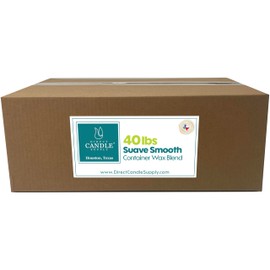 Suave Wax Blend for Container Candles | 40lb Suave Wax Slab for Candle Making | Smooth Blend for High Load Fragrance and Single Pour Formulation |Candle Making Supplies | Soft Wax Candles in Bulk