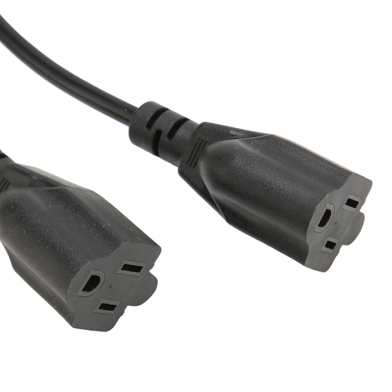 Extension Y Splitter Power Cord 3 Pin 1 to 2