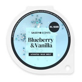 Sassy Shop Wax - Scented Wax Melt, Blueberry & Vanilla - Organic Soy Blend Wax Melts - Luxurious, Long-Lasting Fragrances for Any Living Space - Vegan Friendly, XL Size 70g