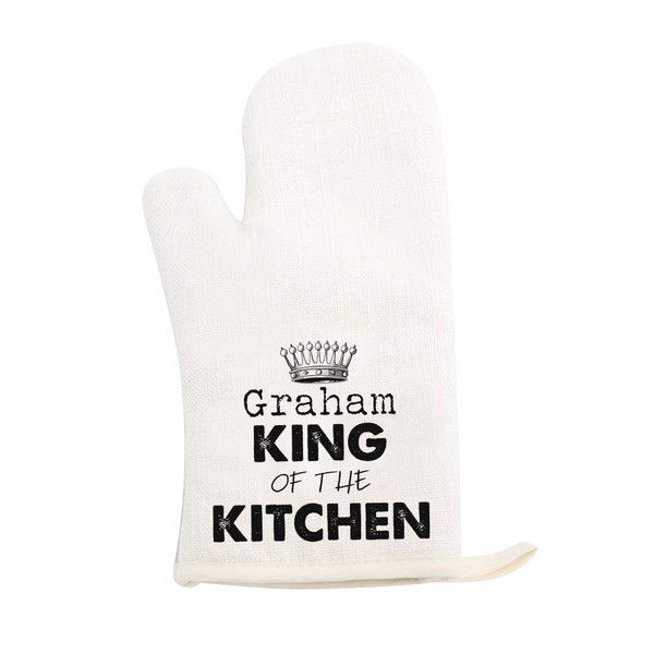 Personalised King of the Kitchen Design Oven Glove Mitt with